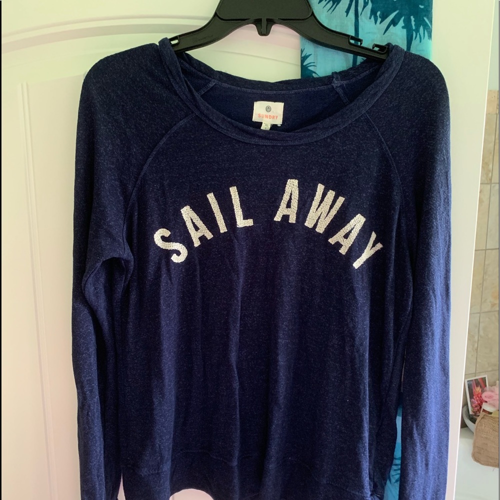 Sundry lightweight navy sweatshirt ⛵️Sail Away